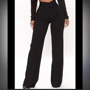 NWT Fashion Nova call it even wide leg dress pants Small
